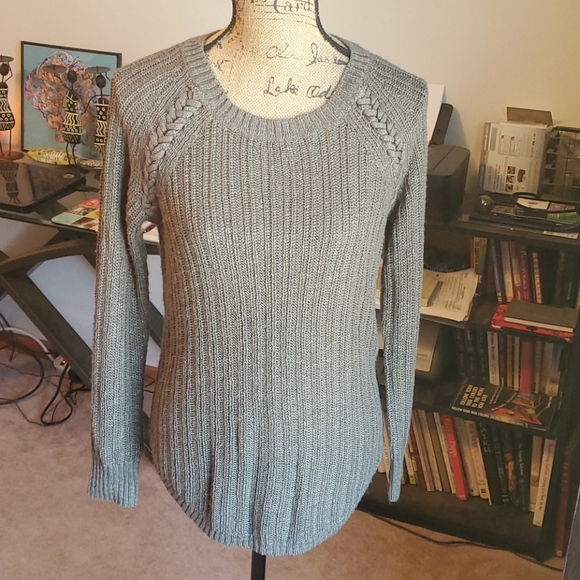 Pink Republic size Large sage green sweater - Picture 1 of 11